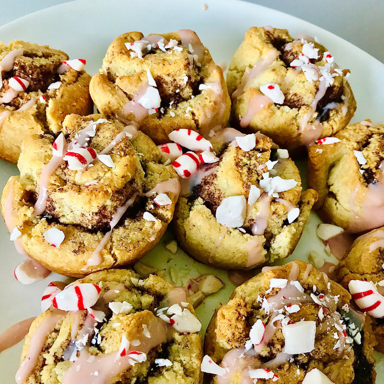 Paleo Cinnamon Rolls with Peppermint Icing recipe